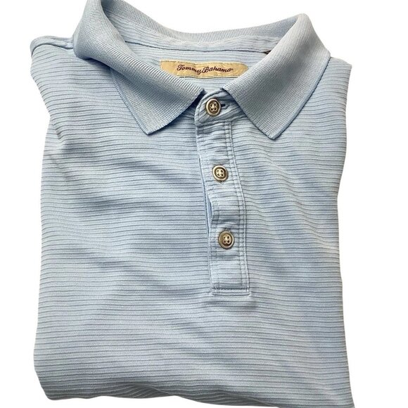 Tommy Bahama Polo Short Sleeve Shirt Light Blue Mens Size 2XL Modal Blend - Picture 4 of 8